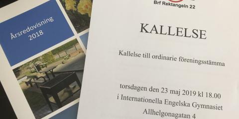 Handlingar föreningsstämma
