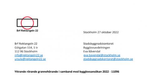 Yttrande 2022 - 11096