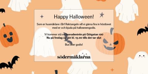 Södermäklarna bjuder på halloweengodis.