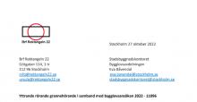 Yttrande 2022 - 11096